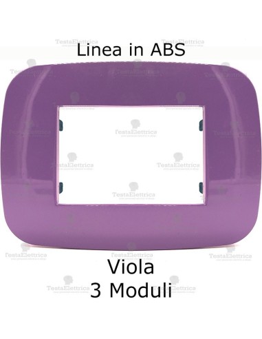 Placca Viola 3,4 e 7 moduli in ABS compatibile con serie Bticino LivingLight