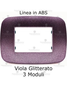 placca linea BIG Viola Glitterato compatibile bticino living light