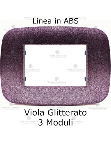 placca linea BIG Viola Glitterato compatibile bticino living light