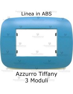 Placca Azzurro Tiffany 3,4 e 7 moduli in ABS compatibile con serie Bticino LivingLight