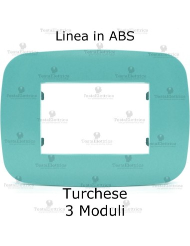 Placca Turchese 3,4 e 7 moduli in ABS compatibile con serie Bticino LivingLight