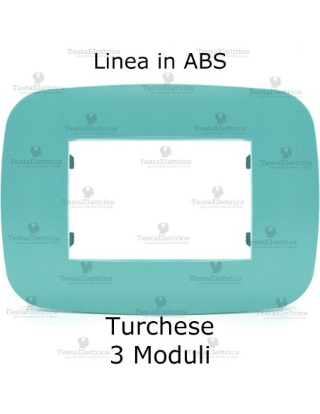 Placca Turchese 3,4 e 7 moduli in ABS compatibile con serie Bticino LivingLight