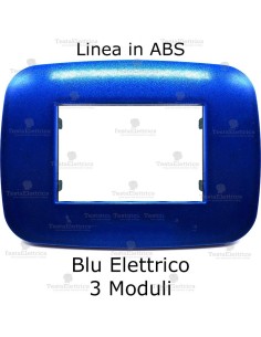 Placca Blu Elettrico 3,4 e 7 moduli in ABS compatibile con serie Bticino LivingLight