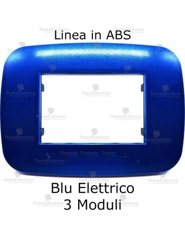 Placca Blu Elettrico 3,4 e 7 moduli in ABS compatibile con serie Bticino LivingLight