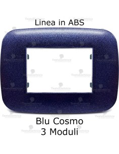 Placca Blu Cosmo 3,4 e 7 moduli in ABS compatibile con serie Bticino LivingLight
