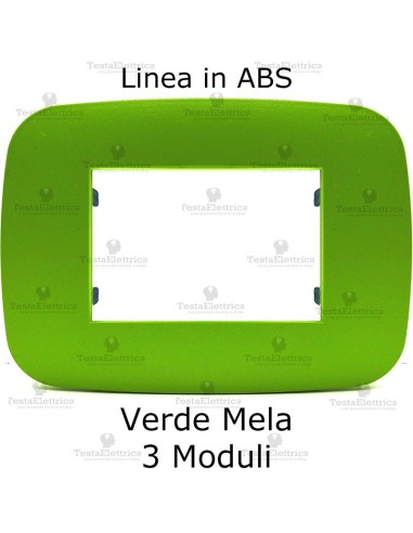 Placca Verde Mela 3,4 e 7 moduli in ABS compatibile con serie Bticino LivingLight