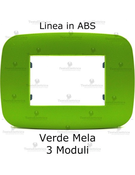 Placca Verde Mela 3,4 e 7 moduli in ABS compatibile con serie Bticino LivingLight
