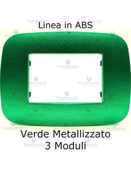 placca linea BIG Verde Metallizzato compatibile bticino living light
