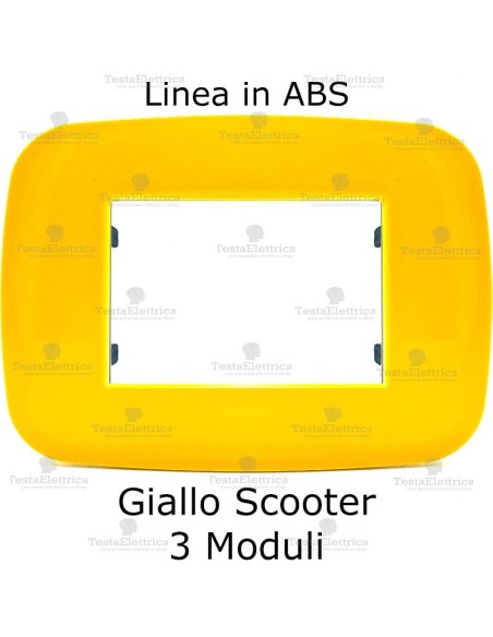 placca linea BIG Giallo Scooter compatibile bticino living light