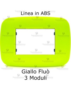 placca linea BIG Giallo Fluò compatibile bticino living light
