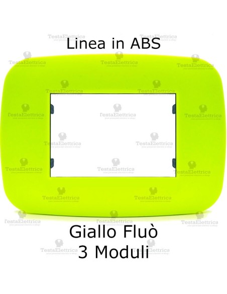 placca linea BIG Giallo Fluò compatibile bticino living light