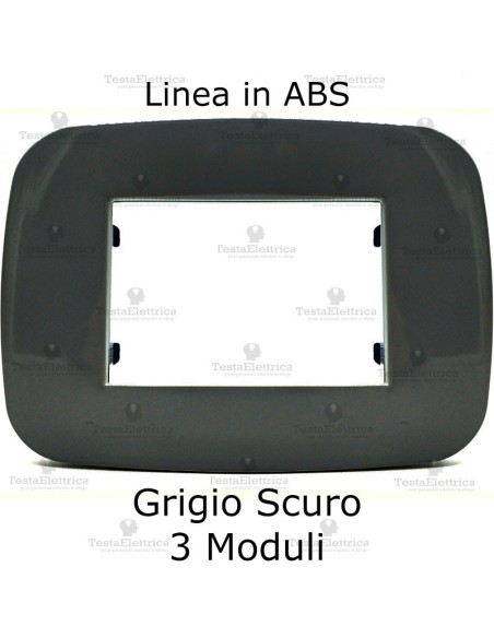 placca linea BIG Grigio Scuro compatibile bticino living light
