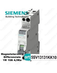 Interruttore Magnetotermico Differenziale compatto 10A  220V siemens