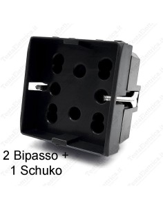 Presa schuko + bipasso compatibile living sandasdon sd81600
