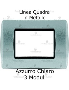 placca compatibile bticino living in metallo linea quadra colorata