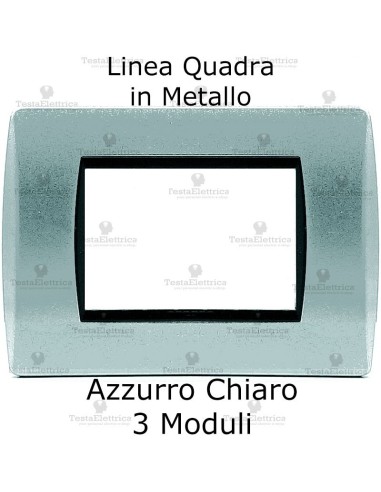 placca compatibile bticino living in metallo linea quadra colorata