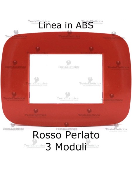 Placca Rosso Perlato compatibile con serie Bticino LivingLight