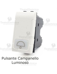 Pulsante light simbolo campanello compatibile bticino