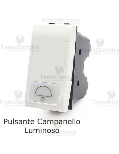Pulsante light simbolo campanello compatibile bticino