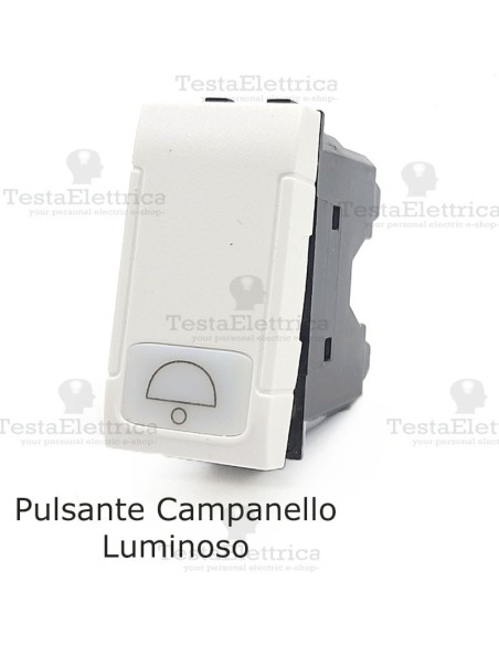 Pulsante light simbolo campanello compatibile bticino