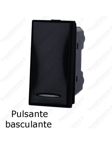 Pulsante basculante antracite compatibile con serie Bticino Axolute