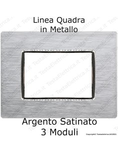 Placca cromo compatibile bticino AXOLUTE in metallo rettangolare