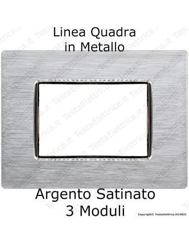 Placca cromo compatibile bticino AXOLUTE in metallo rettangolare