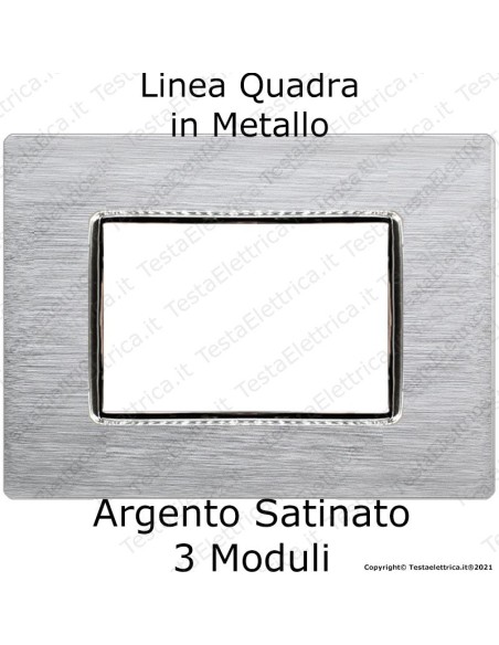 Placca cromo compatibile bticino AXOLUTE in metallo rettangolare