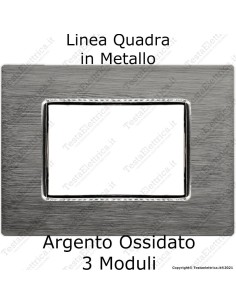 Placca cromo in metallo compatibile bticino AXOLUTE