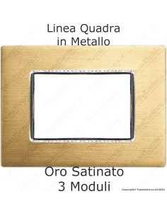 Placca compatibile bticino AXOLUTE in metallo colore oro