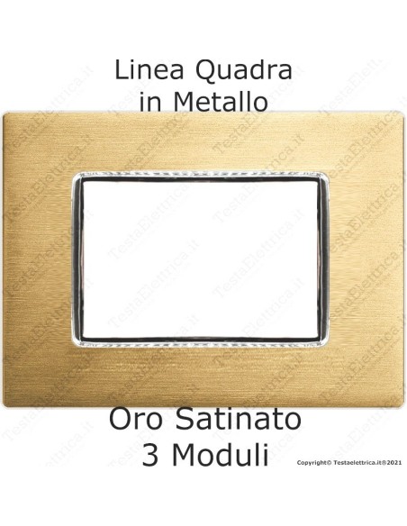 Placca compatibile bticino AXOLUTE in metallo colore oro