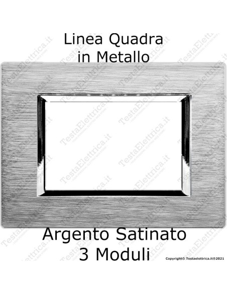 placca in metallo compatibile supporti bticino living light blu 