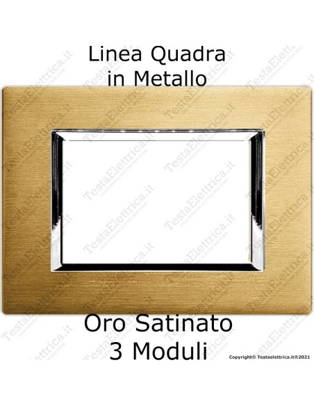 placca oro bticino matix in metallo