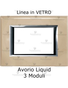 placca in vetro avorio beige