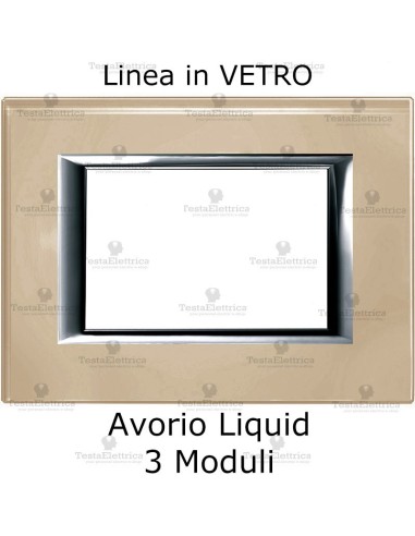 placca in vetro avorio beige