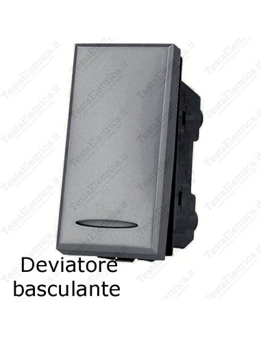 deviatore basculante grigio compatibile con serie Bticino Axolute