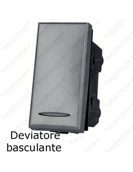 deviatore basculante grigio compatibile con serie Bticino Axolute