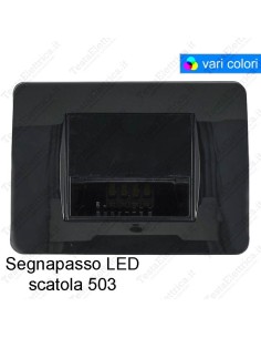 Segnapassi LED cornice nera compatibile 503 matix