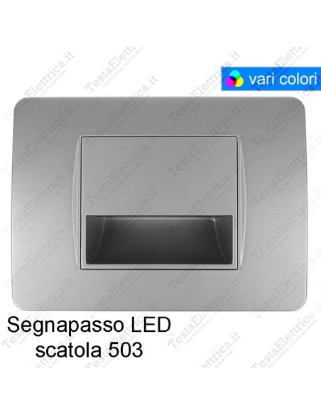 Segnapassi LED cornice grigia compatibile 503 matix