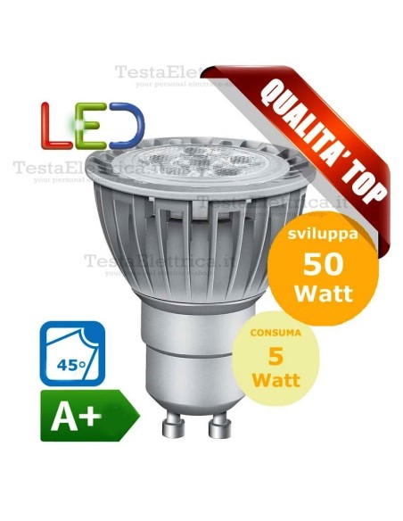 Lampada led Dicroica GU10 220V 5W spot deco Wiva