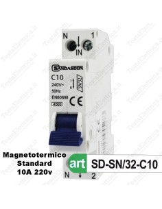 Interruttore Magnetotermico 1M 10a 220V Sandasdon