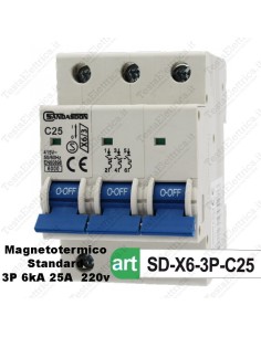Magnetotermico 3p 6ka 25a