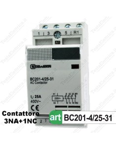 Contattore 3NO + 1NC 230V 25A Sandasdon