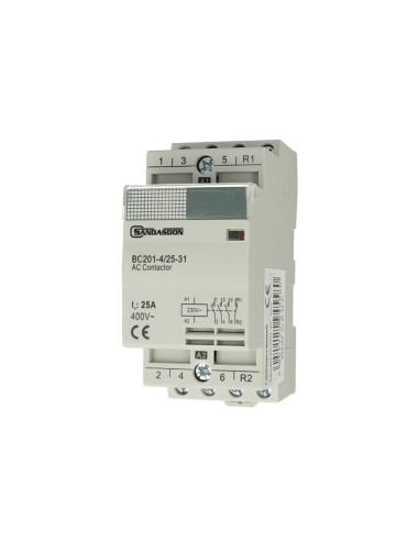 Contattore 3NO + 1NC 230V 25A Sandasdon
