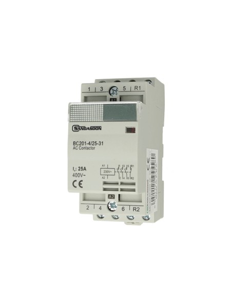 Contattore 3NO + 1NC 230V 25A Sandasdon