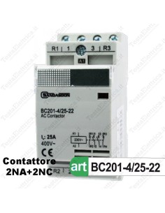 Contattore 2NO + 2NC 230V 25A Sandasdon