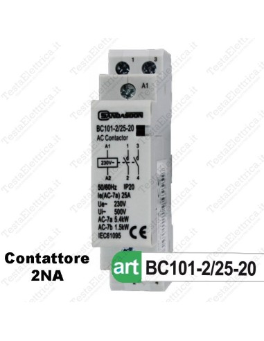 Contattore 2NO 230V 25A 2P Sandasdon