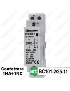 Contattore 1NO + 1NC 230V 25A 2P Sandasdon