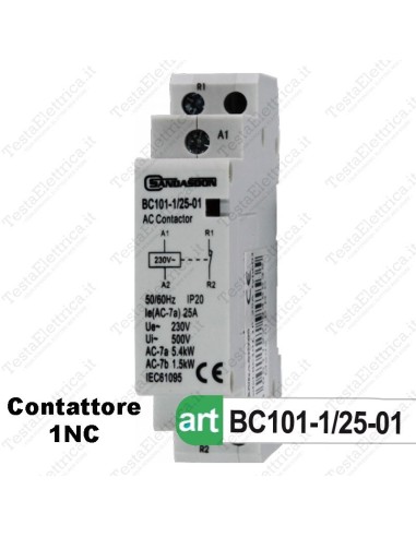 Contattore 1NC 230V 25A 2P Sandasdon