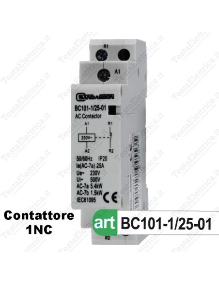 Contattore 1NC 230V 25A 2P Sandasdon